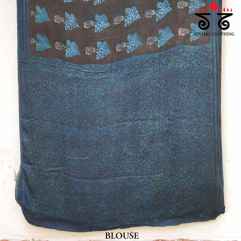 Hand Block Printed Modal Silk Saree