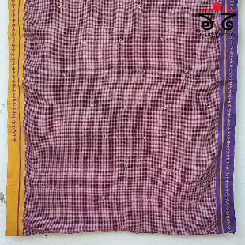 Banjara Handembroidery on Patteda Anchu Saree