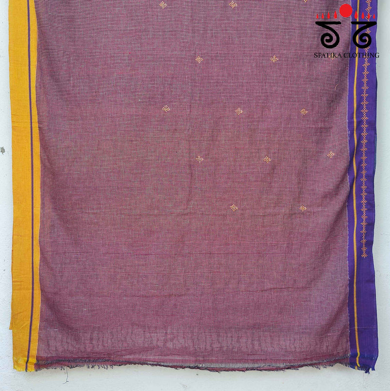 Banjara Handembroidery on Patteda Anchu Saree