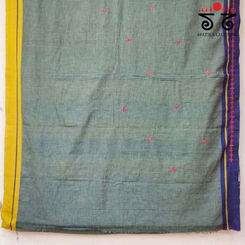 Banjara Handembroidery on Patteda Anchu Saree