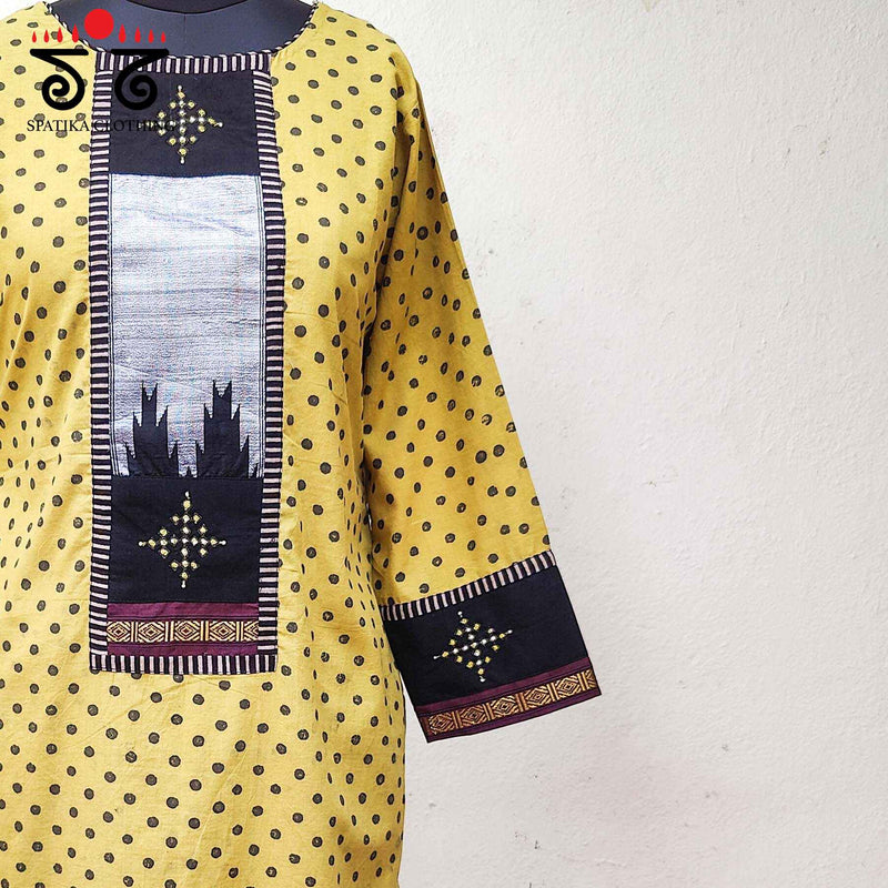 Ajrakh - Ilkal Hand Embroidered Kurta