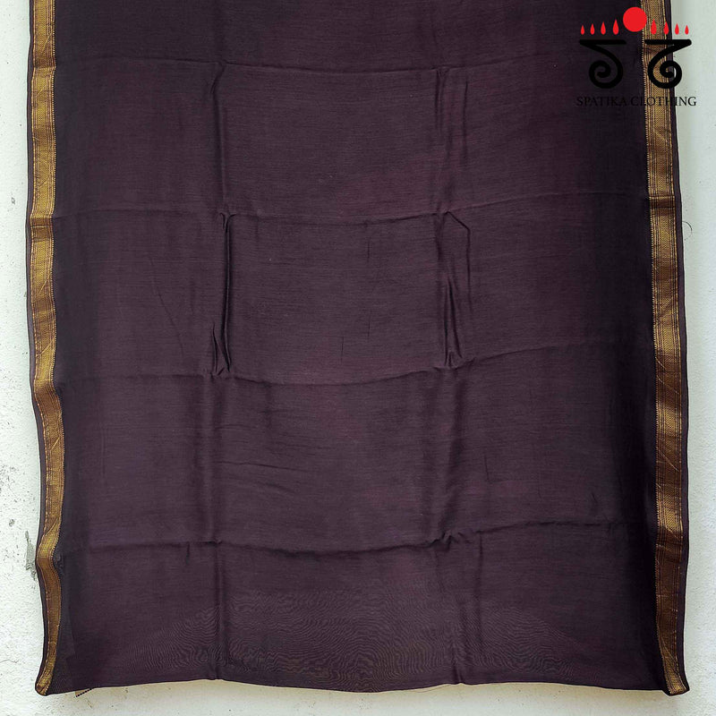 Bagru Handblock Print on Maheshwari Silk Cotton Saree