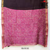 Bagru Handblock Print on Maheshwari Silk Cotton Saree