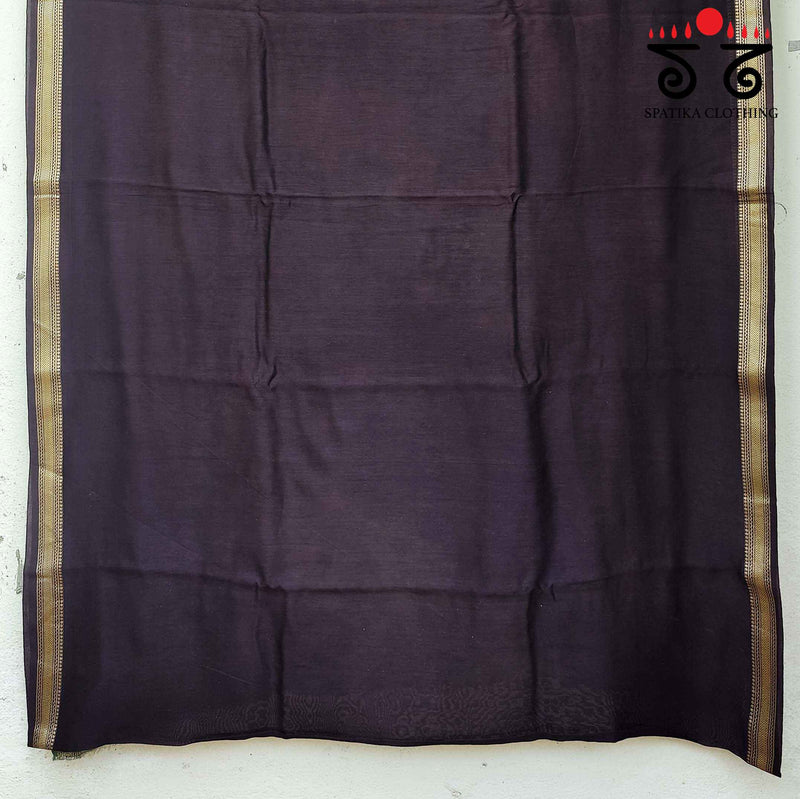 Bagru Handblock Print on Maheshwari Silk Cotton Saree