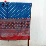 Bandhani - Ajrakh Handwoven Cotton Dupatta