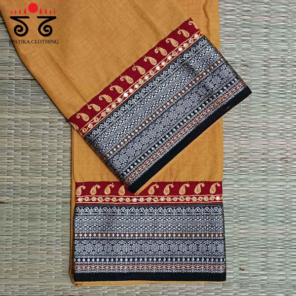 Handembroidered Mangalagiri Cotton Blouse Fabric