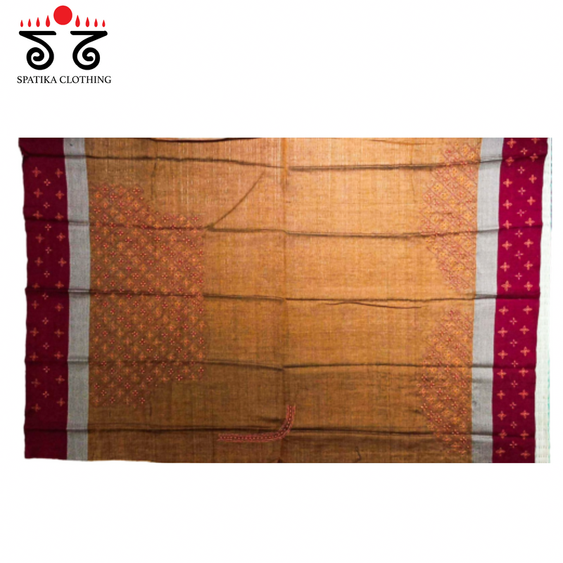 Banjara Handembroidery on Handwoven Cotton Blouse Fabric