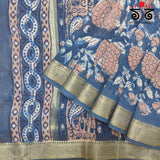 Handblock Print on Maheshwari Cotton Saree