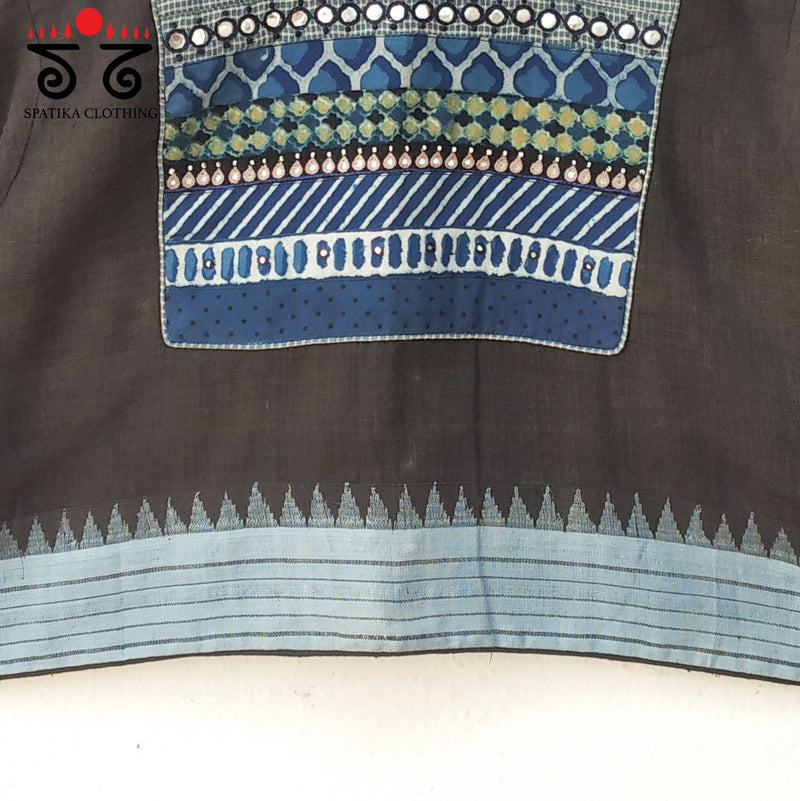 The Ponduru - Indigo Patchwork Blouse