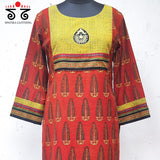 Ajrakh - Inlay Hand Embroidered Kurta