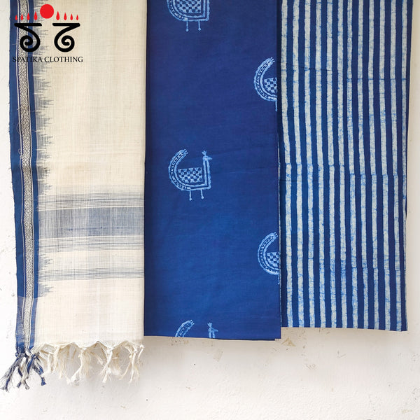 Ponduru - Handblock Print Fabric Set of 3