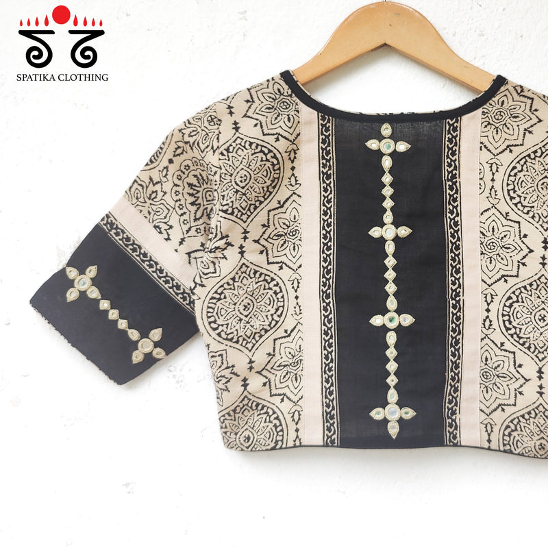 The Ajrakh - Mirrorwork Blouse