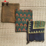 Ajrakh Handblock Print Fabric Set of 3