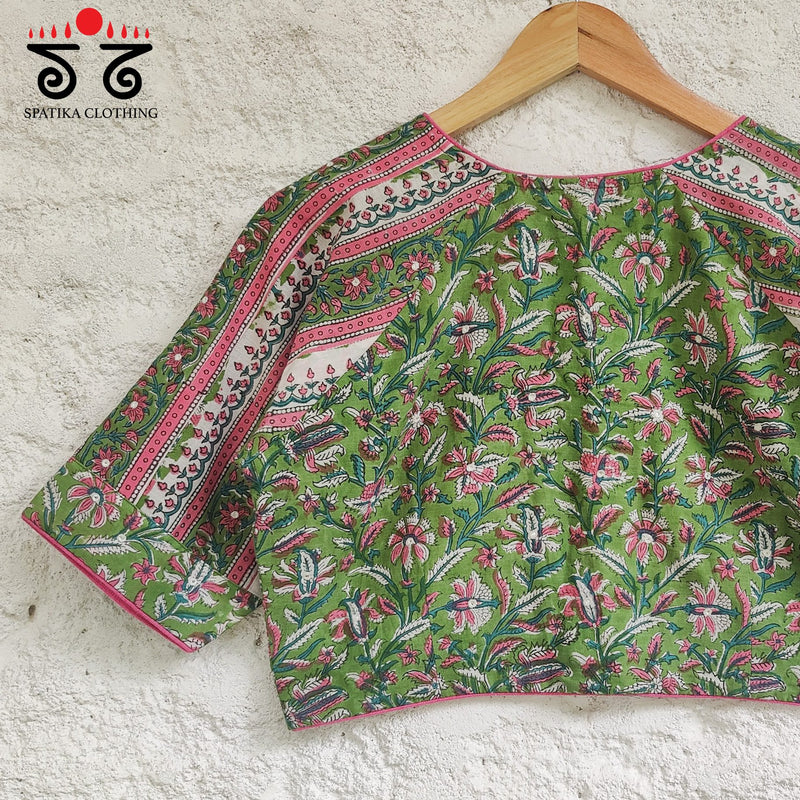 Sanganeri - Hand Embroidered Blouse