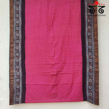 Ajrakh - Bandhani on Mangalagiri Cotton Saree