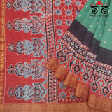 Ajrakh - Bandhani on Mangalagiri Cotton Saree