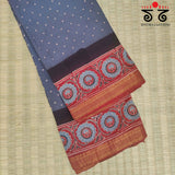 Ajrakh - Bandhani on Mangalagiri Cotton Saree