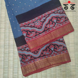 Ajrakh - Bandhani on Mangalagiri Cotton Saree