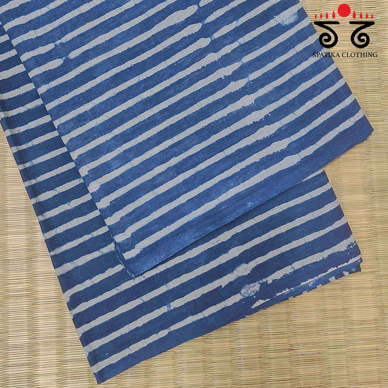 Bagru Handblock Print on Handwoven Cotton Saree