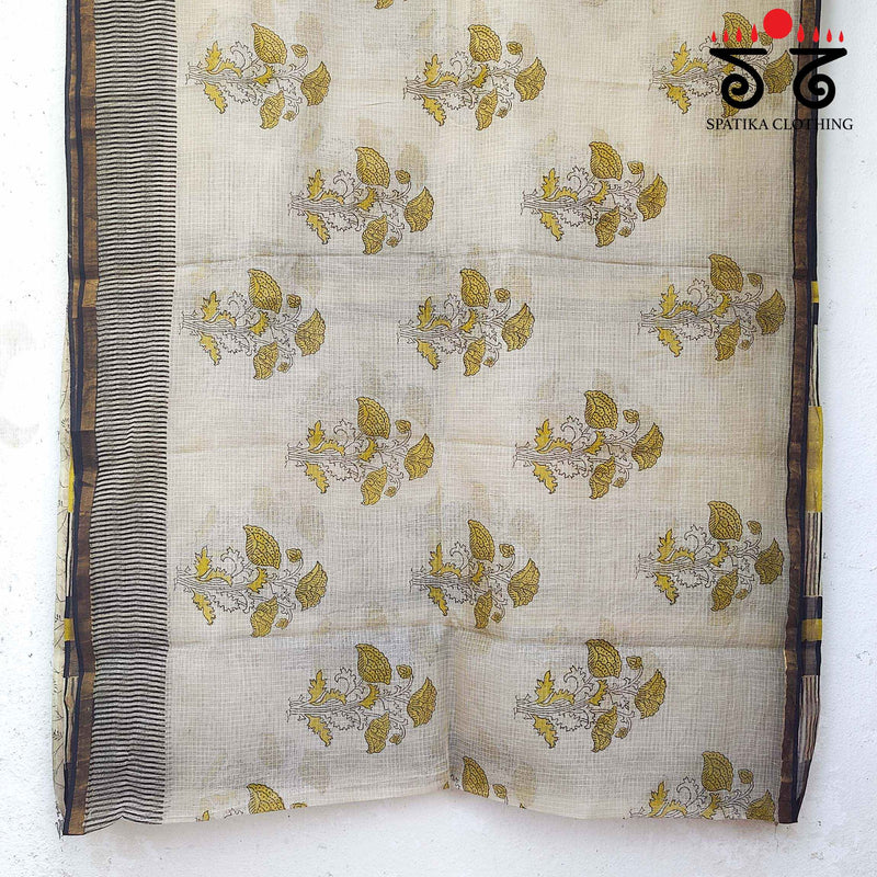 Bagru Handblock Print on Kota Saree