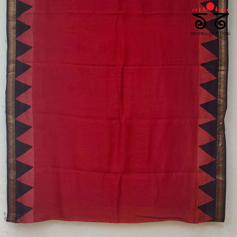 Bagru Handblock Print on Maheshwari Silk Cotton Saree