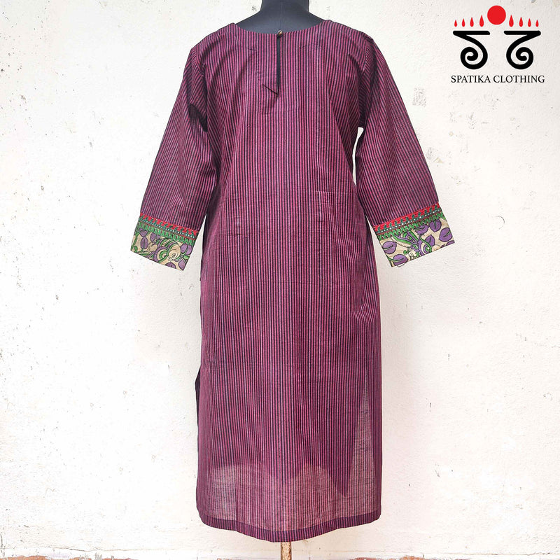 Handwoven Cotton -  Hand Embroidered Kurta