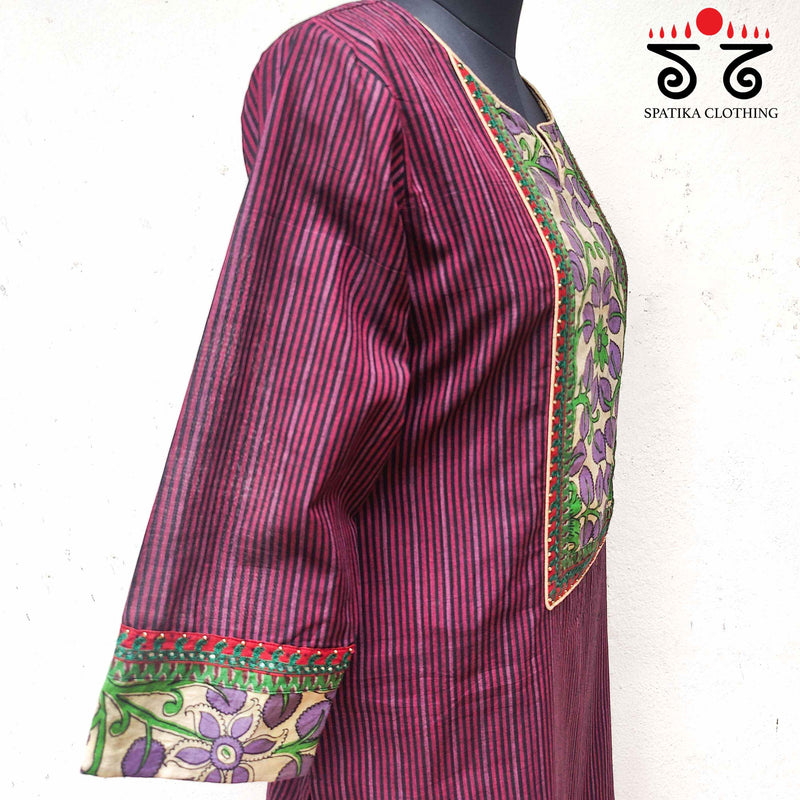 Handwoven Cotton -  Hand Embroidered Kurta