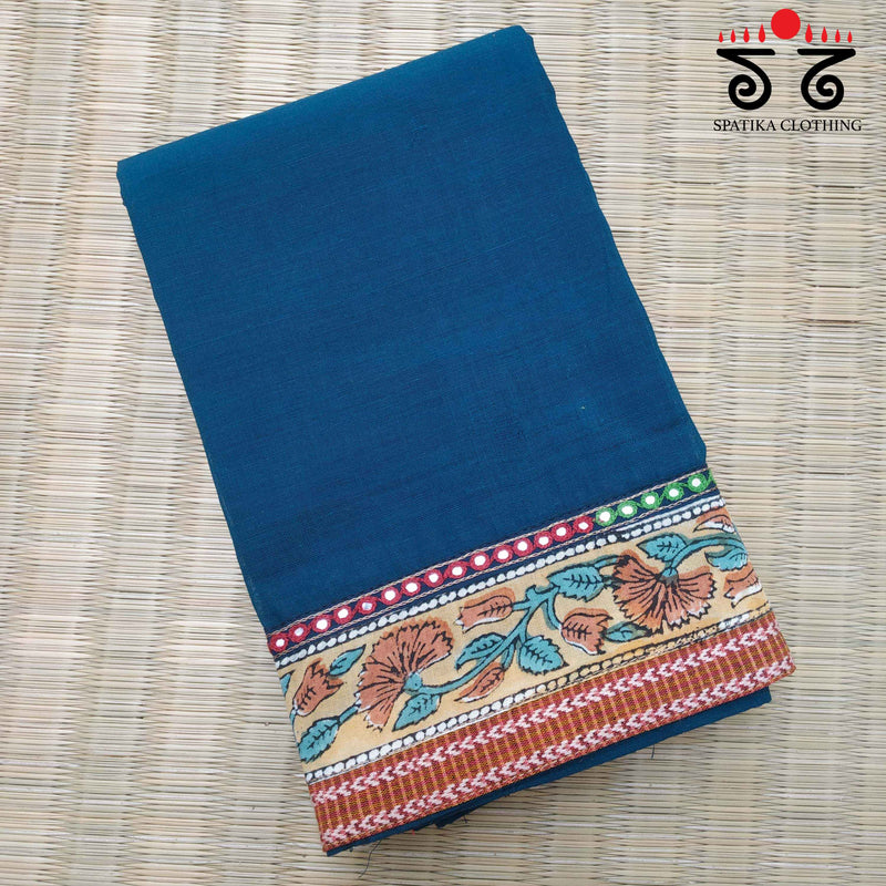 Mangalagiri Cotton - Hand Embroidered Blouse Fabric