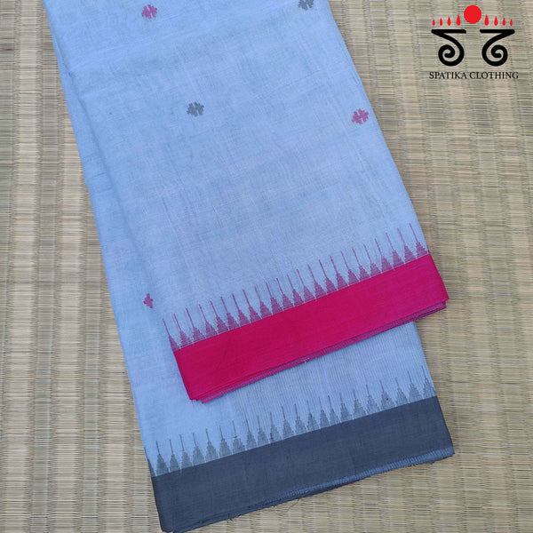 Jamdhani on Ponduru Handspun Cotton Saree