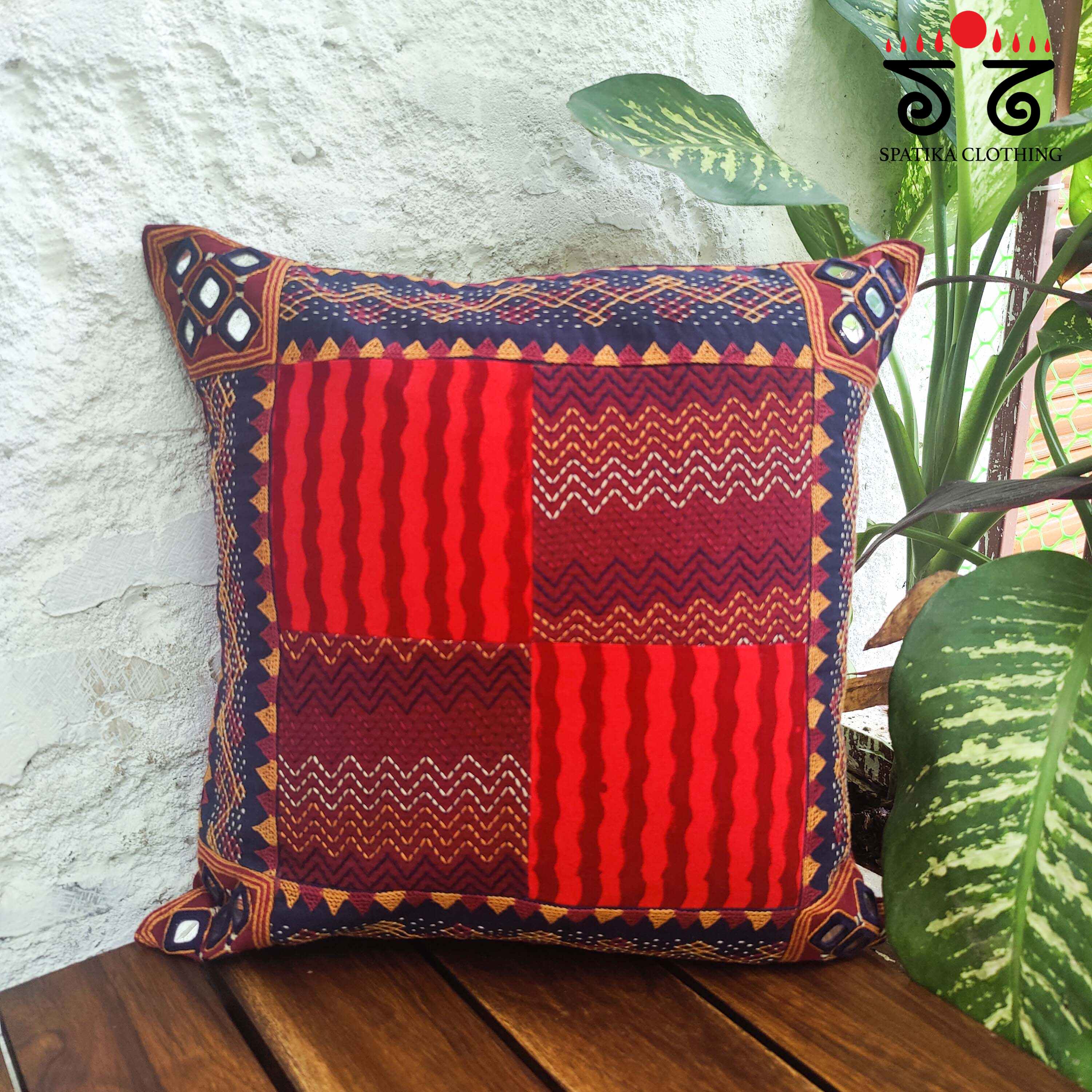 The Lambani Handembroidered Cushion Cover