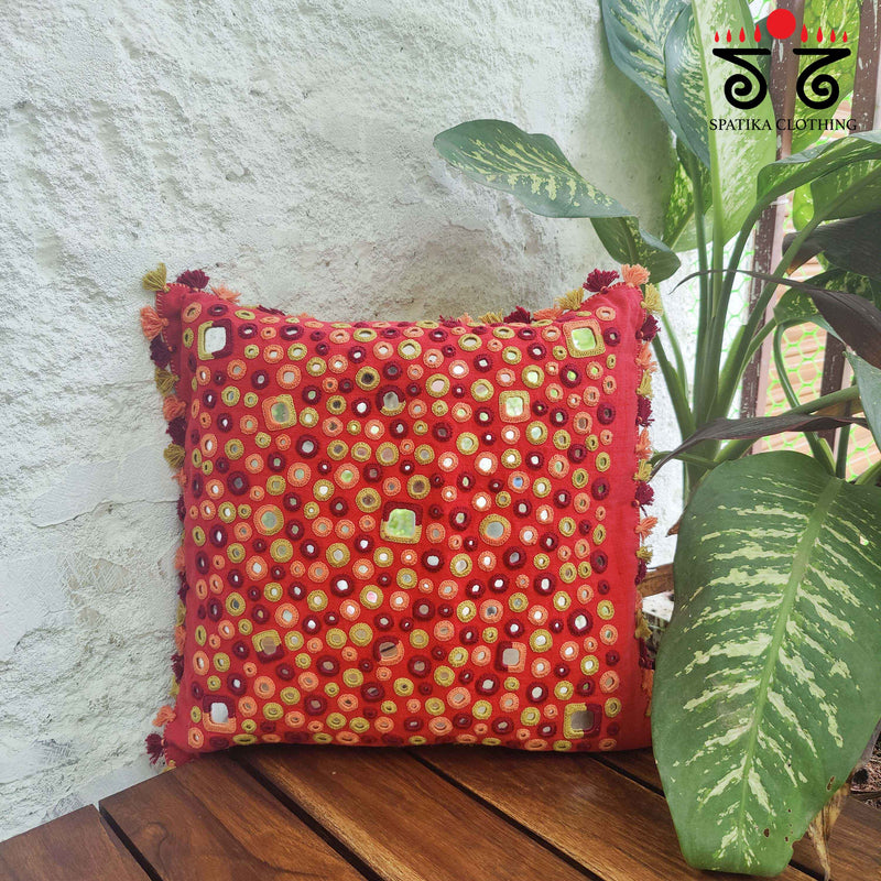 The Lambani Handembroidered Cushion Cover