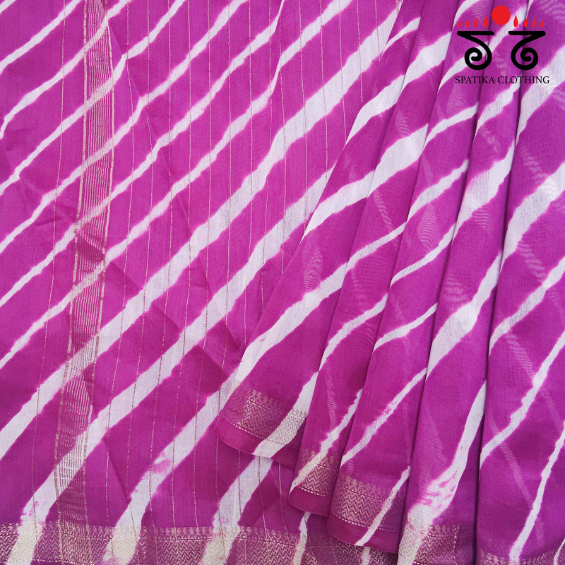 Leheriya on Maheshwari Silk Cotton Saree