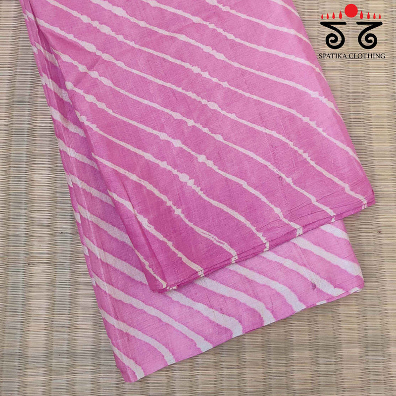 Leheriya on Tussar Silk Saree