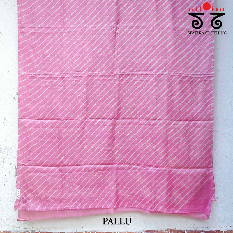 Leheriya on Tussar Silk Saree