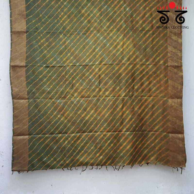 Leheriya on Tussar Silk Saree