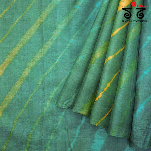 Leheriya on Tussar Silk Saree