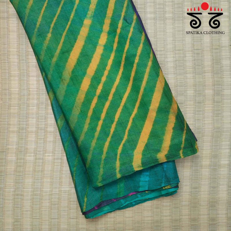 Leheriya on Tussar Silk Saree