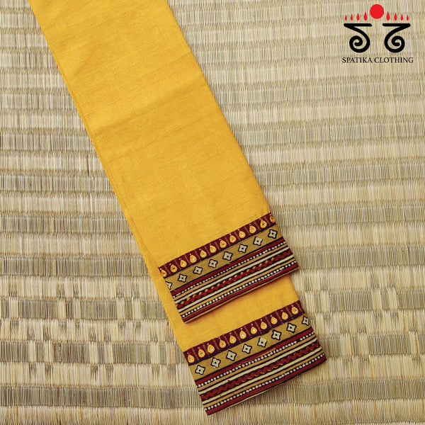 Mangalagiri Cotton -  Hand Embroidered Blouse Fabric