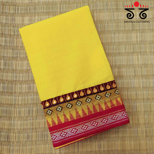 Mangalagiri Cotton -  Hand Embroidered Blouse Fabric