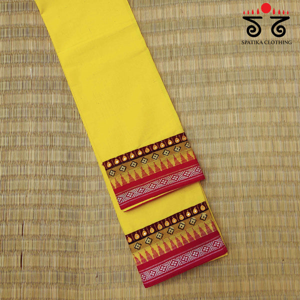 Mangalagiri Cotton -  Hand Embroidered Blouse Fabric