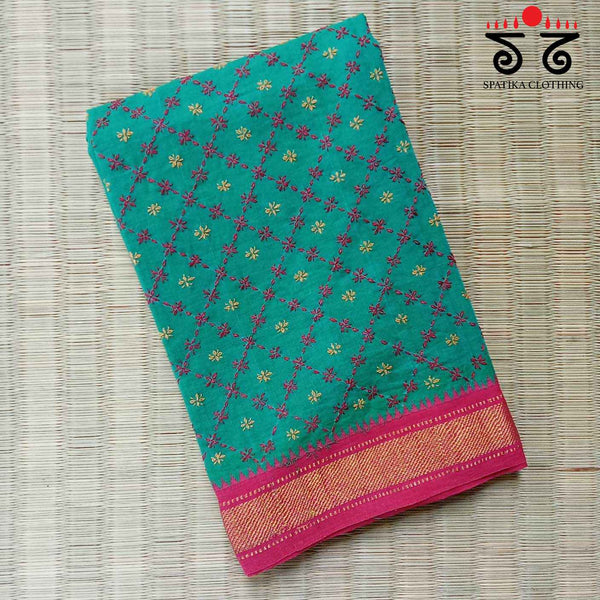 Banjara Handembroidery on Mangalagiri Cotton Blouse Fabric