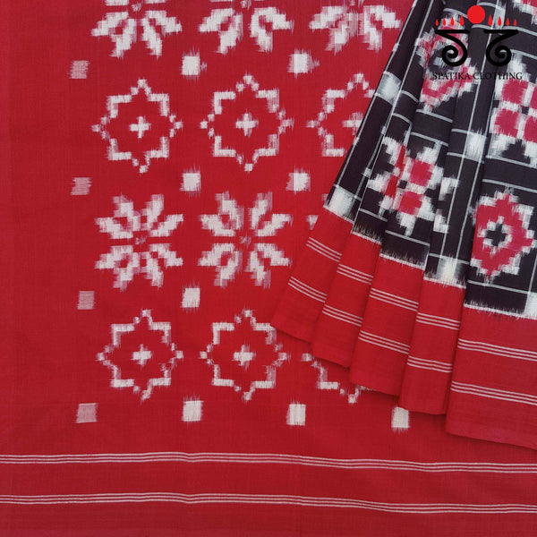 Telia Rumal Ikat - Handwoven Cotton Saree