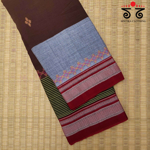 Banjara Handembroidery on Ilkal cotton Saree