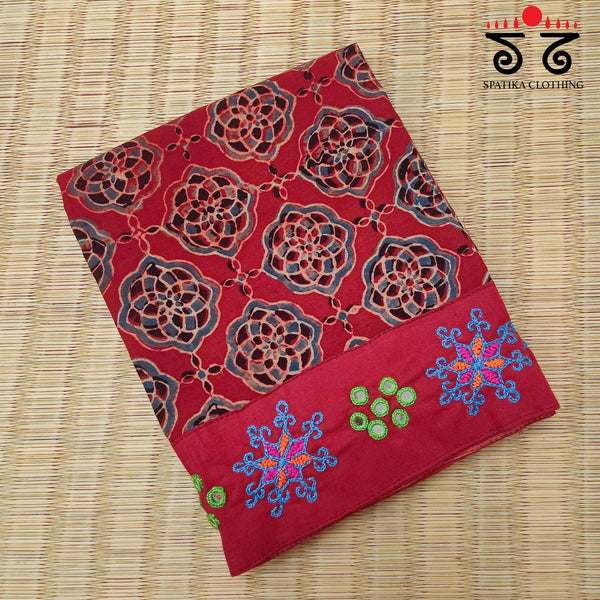 Banjara Handembroidery - Ajrakh Blouse Fabric