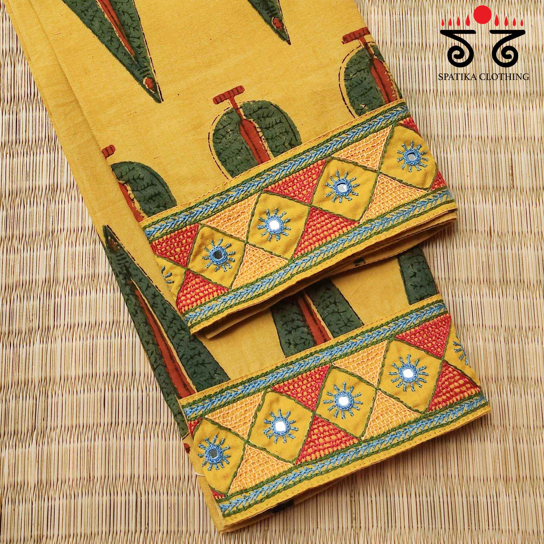 Banjara Handembroidery - Ajrakh Blouse Fabric