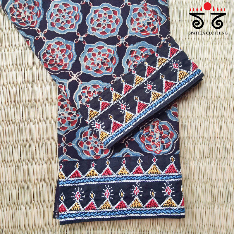 Banjara Handembroidery - Ajrakh Blouse Fabric