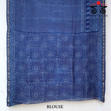 Akola Handblock Print on Chanderi Silk cotton Saree