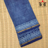 Akola Handblock Print on Chanderi Silk cotton Saree