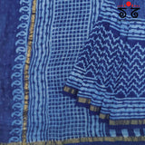 Akola Handblock Print on Chanderi Silk cotton Saree