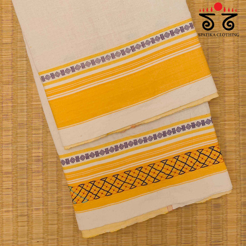 Lambani Handembroidery on Aane Hejje - Revival Saree